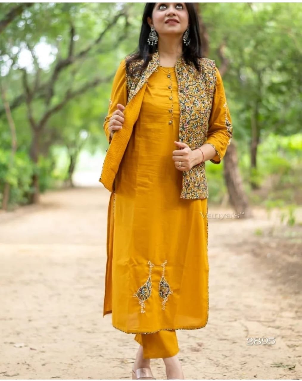 Heavy Cotton Kurti Pant Jacket Set